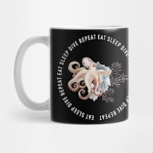 eat sleep dive repeat Mug